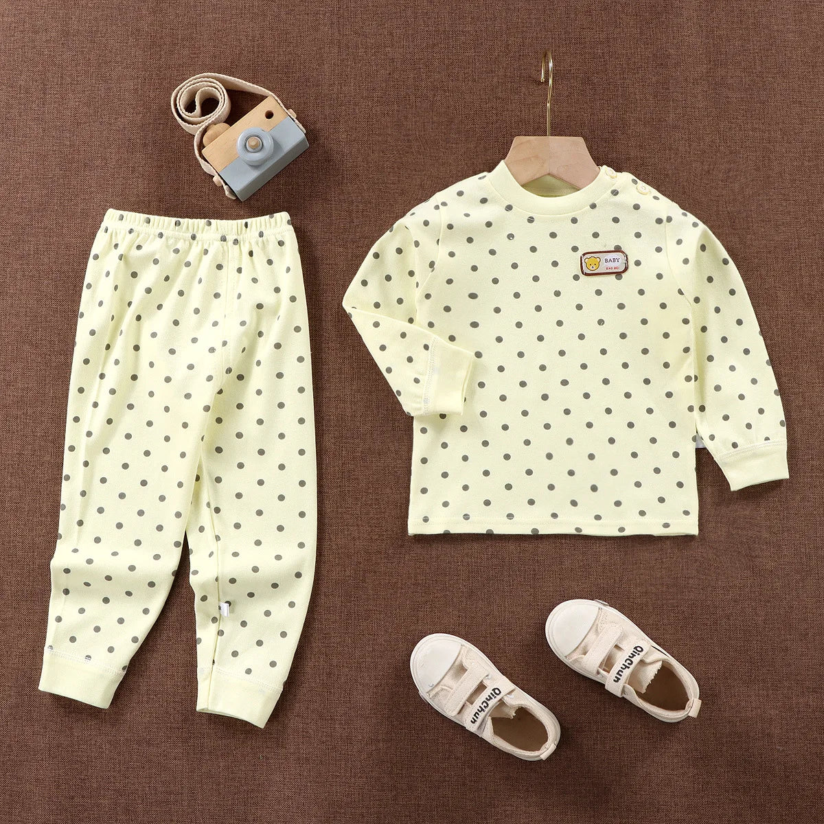 Wholesale Autumn Winter 100% Cotton 2pcs Long Sleeve Pajamas Baby Clothes Sets Christmas Baby Pyjamas Baby Clothing Sets
