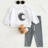 Autumn Baby Clothes 2pcs Wholesale Spring Cotton Embroidery Long-sleeved Top Set New Born Baby Clothing