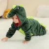 Michley OEM ODM New Design Hot Sale Baby Spring Autumn Romper Green Dragon 3D Cartoon Baby Infant Costumes Fall Baby Clothes