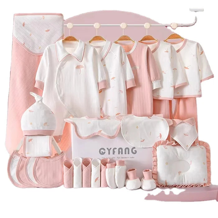 Newborn Gift Set Box 100% Cotton Baby Clothes 0-3 Months Wholesale Cartoon Baby Clothes 12 Years Old Girls Set