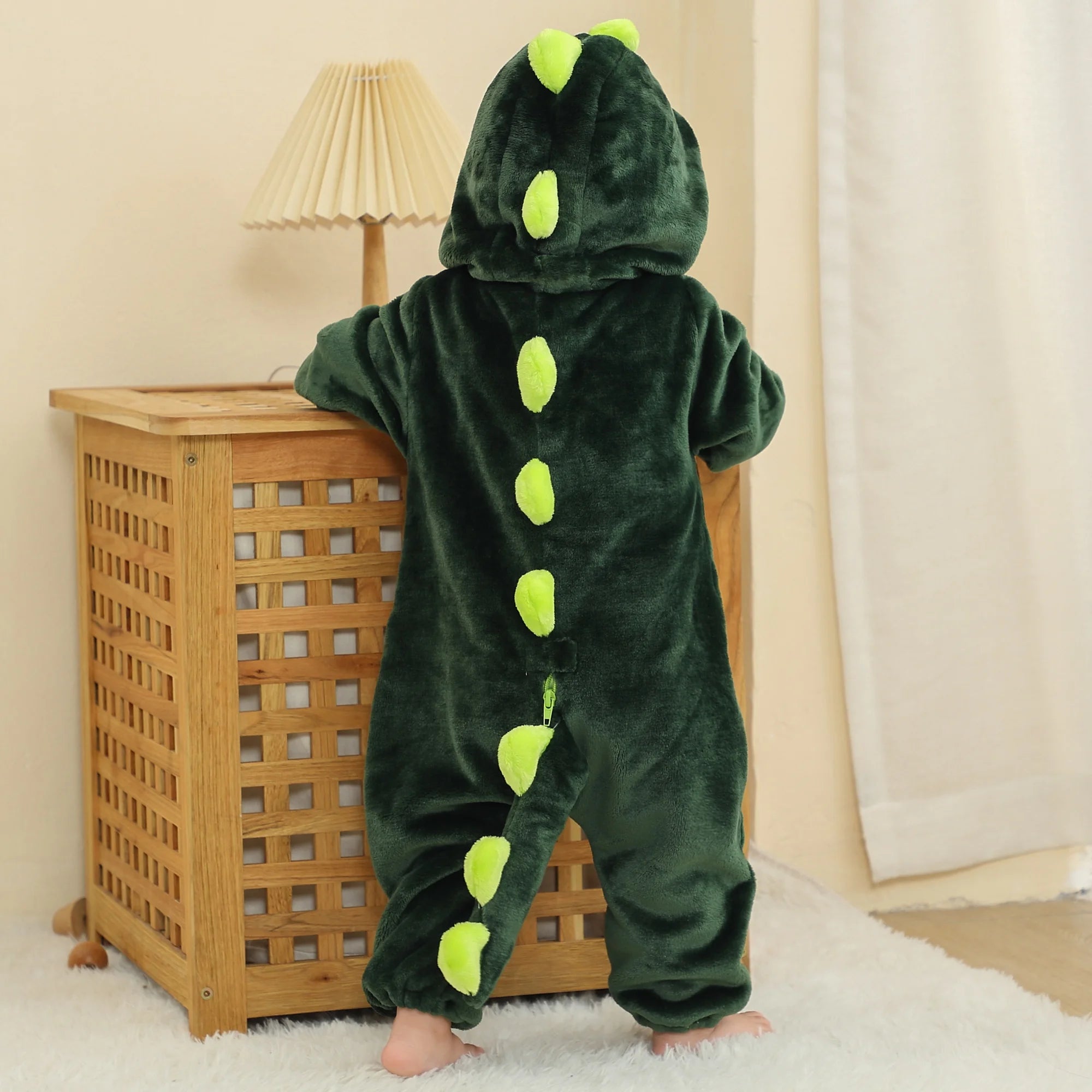 Michley OEM ODM New Design Hot Sale Baby Spring Autumn Romper Green Dragon 3D Cartoon Baby Infant Costumes Fall Baby Clothes