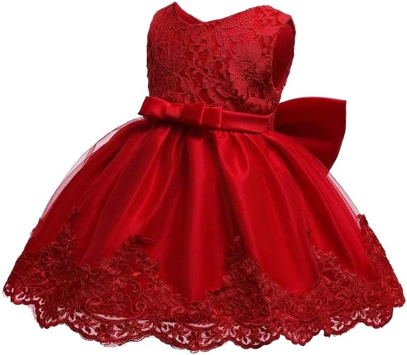 YOKIDS Latest Children Dress Designs Girls Dresses Newborn Baby Clothes Infant Kids Baptism Christening Frock 1 Years Old