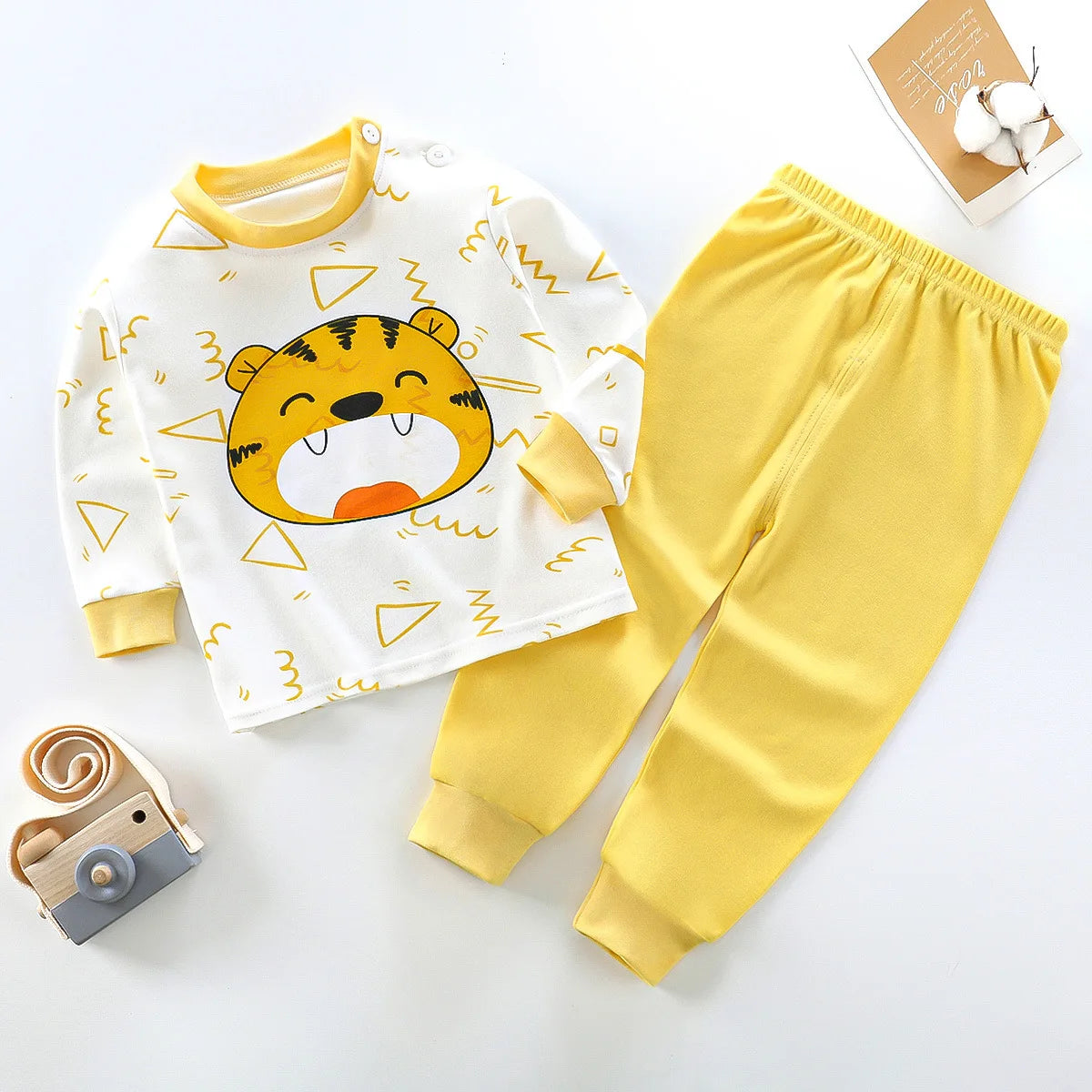 Wholesale Autumn Winter 100% Cotton 2pcs Long Sleeve Pajamas Baby Clothes Sets Christmas Baby Pyjamas Baby Clothing Sets