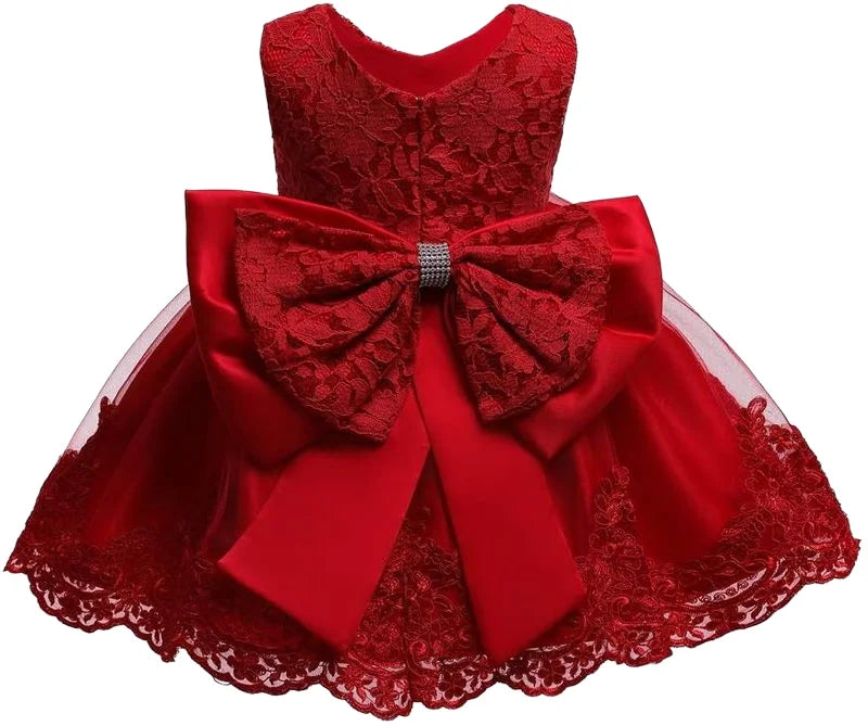 YOKIDS Latest Children Dress Designs Girls Dresses Newborn Baby Clothes Infant Kids Baptism Christening Frock 1 Years Old