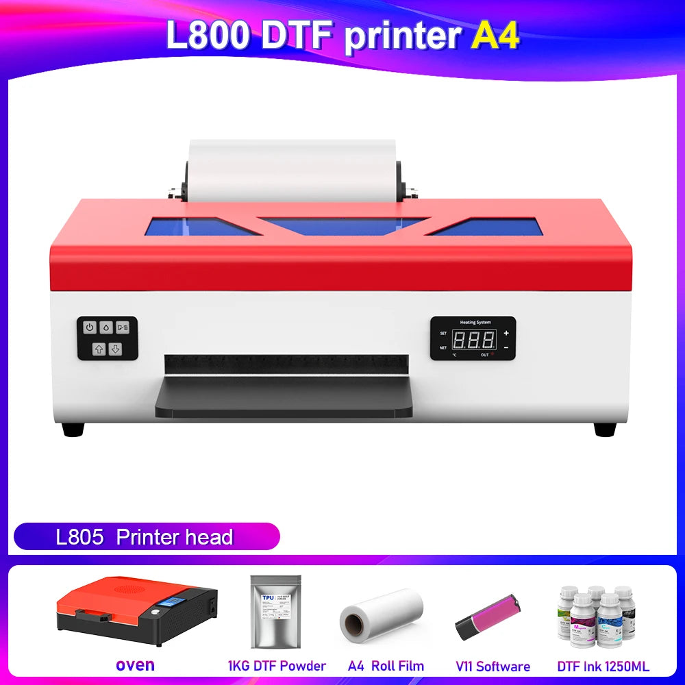 OYfame A4 impresora dtf L805 A4 dtf printing machine Directly To Film transfer printer for t shirt A4 Jeans Clothes Fabric Print