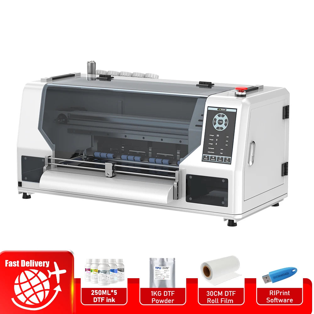 DTF Transfer Printer A3+ XP600 DTF Printer impresora de dtf T Shirt Printing Machine With Curing Oven for Clothes Hoodies Jeans
