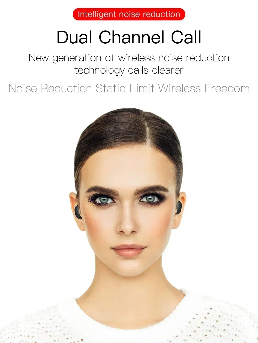 E6S Wireless Bluetooth Earphones TWS Bluetooth Headset Wireless Earbuds Noise Cancelling Earphones with Microphone Headphones