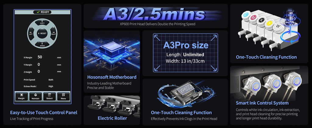 DTF Transfer Printer A3+ XP600 DTF Printer impresora de dtf T Shirt Printing Machine With Curing Oven for Clothes Hoodies Jeans