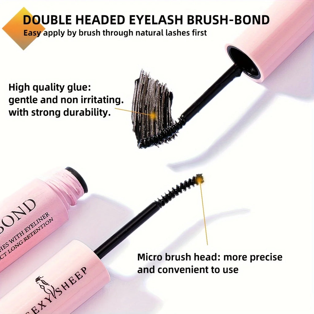 ISEEN Lash Bond and Seal 10ml for Lash Clusters Super Hold Long-Lasting Non-Irritating Eyelash Glue for DIY at Home