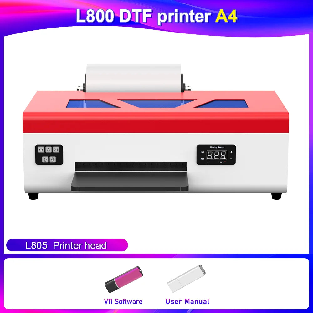 OYfame A4 impresora dtf L805 A4 dtf printing machine Directly To Film transfer printer for t shirt A4 Jeans Clothes Fabric Print