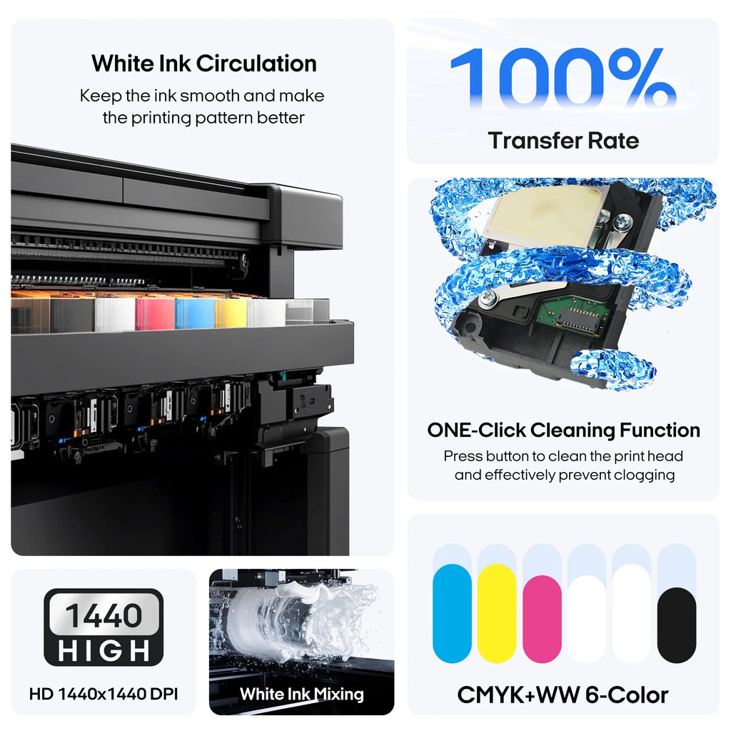 Punehod A3 DTF Printer Transfer Printer A3+ L1800 DTF Printer T Shirt Printing Machine With Curing Oven for Clothes