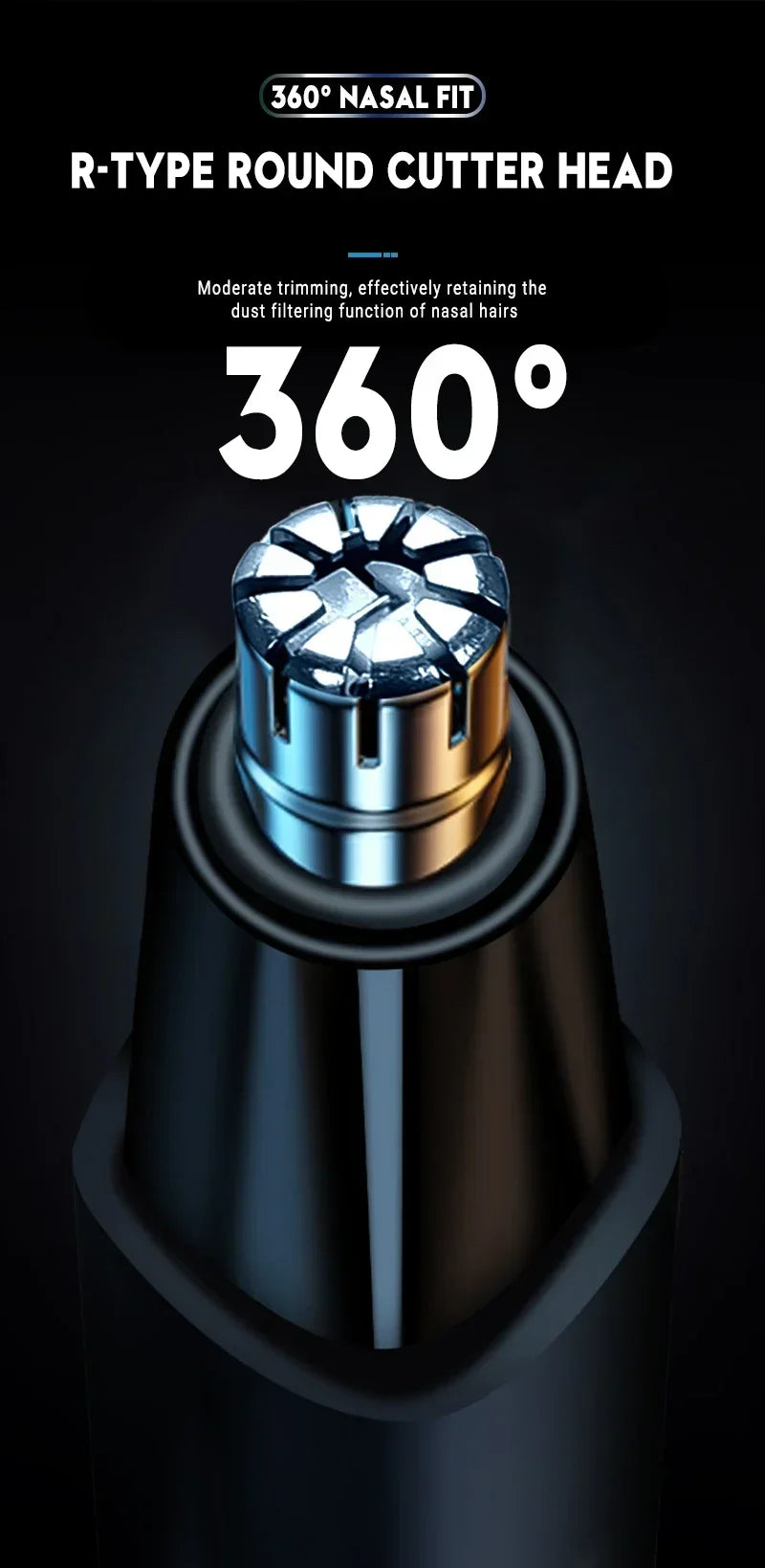 2 In 1 Electric Portable Ear And Nose Hair Trimmer Clipper 2024 Professional Painless Portable Eyebrow For Men