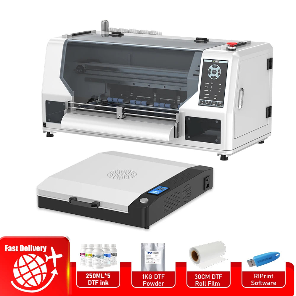 DTF Transfer Printer A3+ XP600 DTF Printer impresora de dtf T Shirt Printing Machine With Curing Oven for Clothes Hoodies Jeans