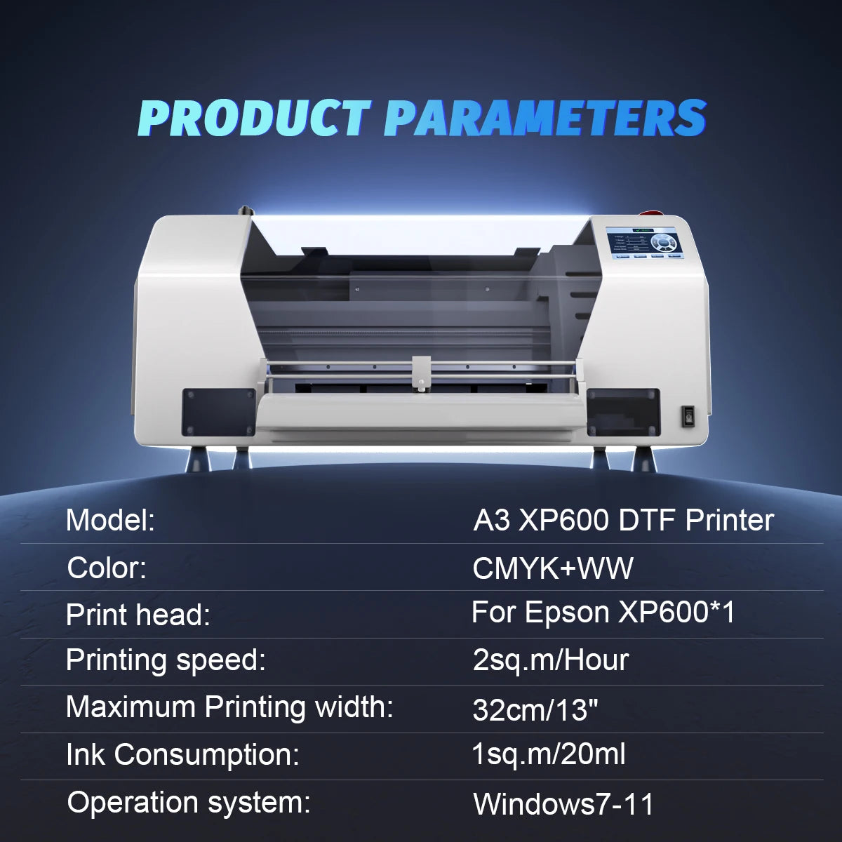 13" DTF Printer A3 Directly To Film XP600 impresora dtf A3 with DTF Powder Shaking Machine for clothes jeans A3 t shirt printing