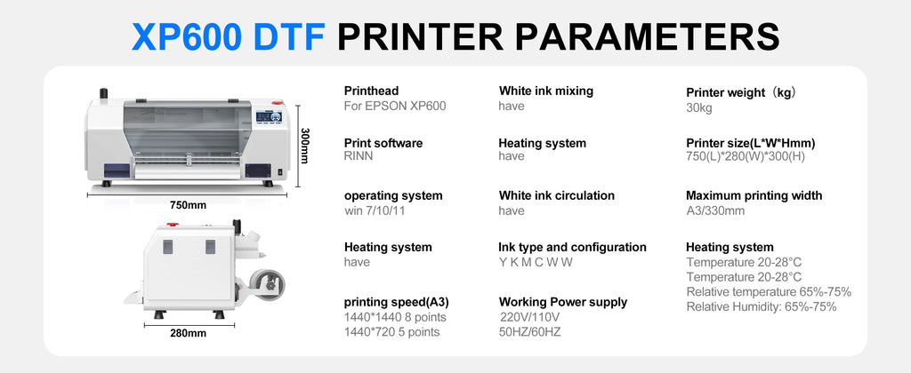 A3+ XP600 DTF Printer impresora dtf textil Directly to Film Transfer Printer For Hoodies Clothes jeans T shirt Printing Machine