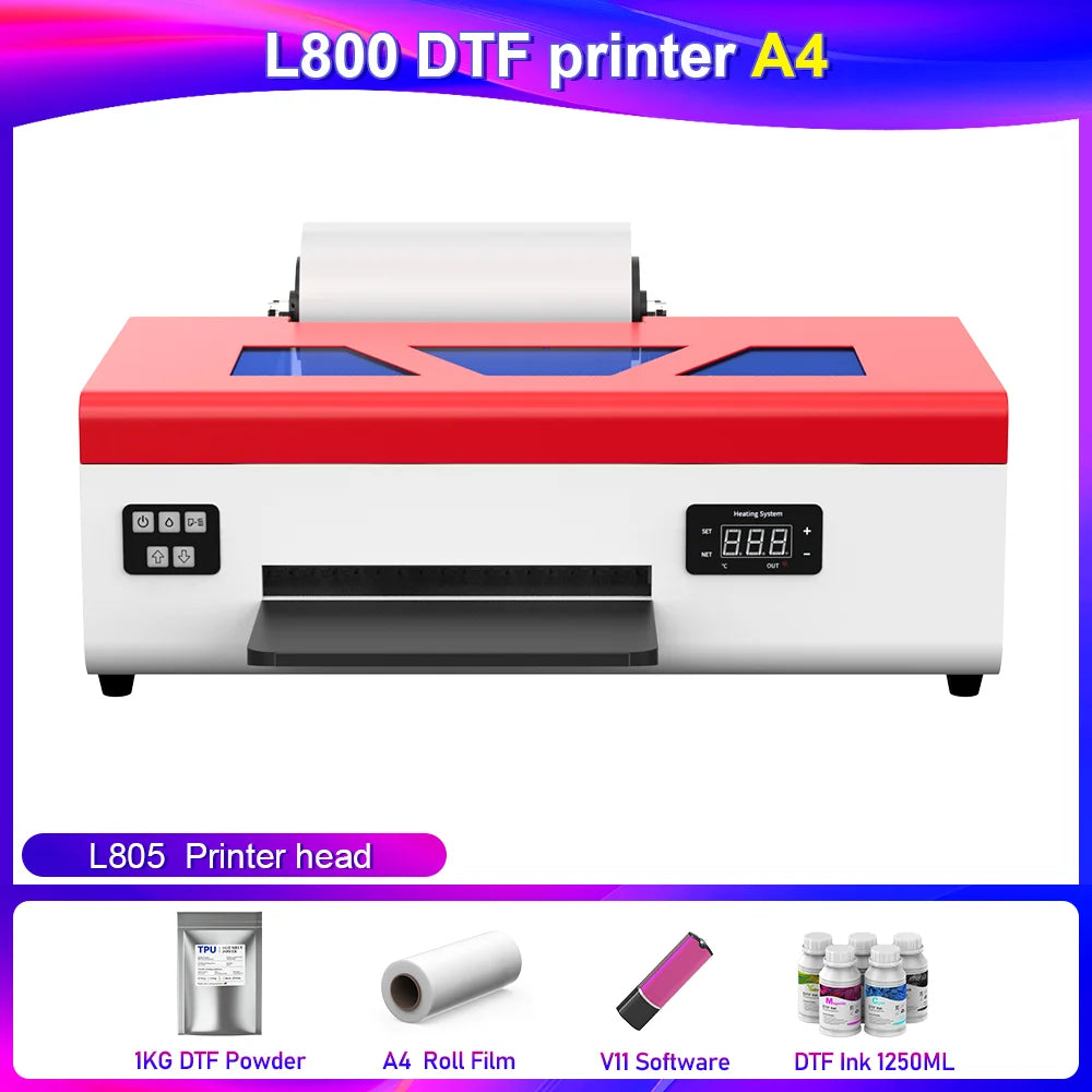 OYfame A4 impresora dtf L805 A4 dtf printing machine Directly To Film transfer printer for t shirt A4 Jeans Clothes Fabric Print