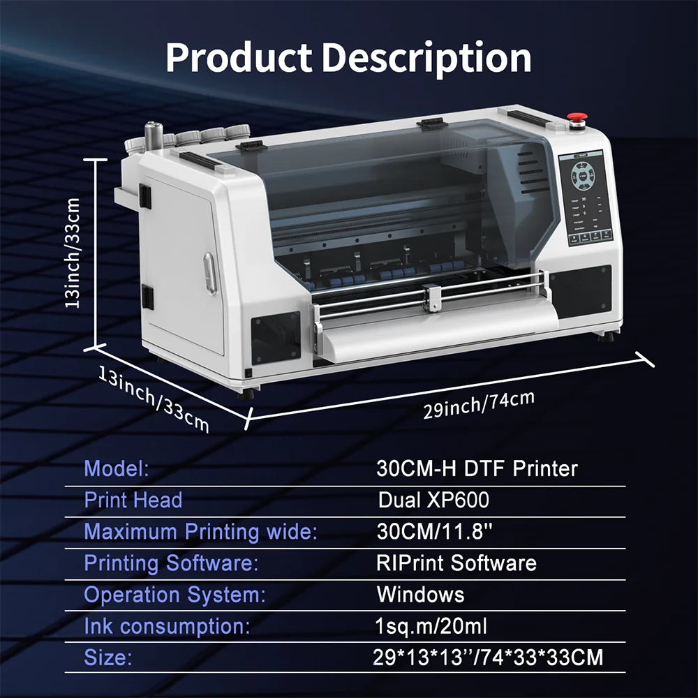 DTF Transfer Printer A3+ XP600 DTF Printer impresora de dtf T Shirt Printing Machine With Curing Oven for Clothes Hoodies Jeans