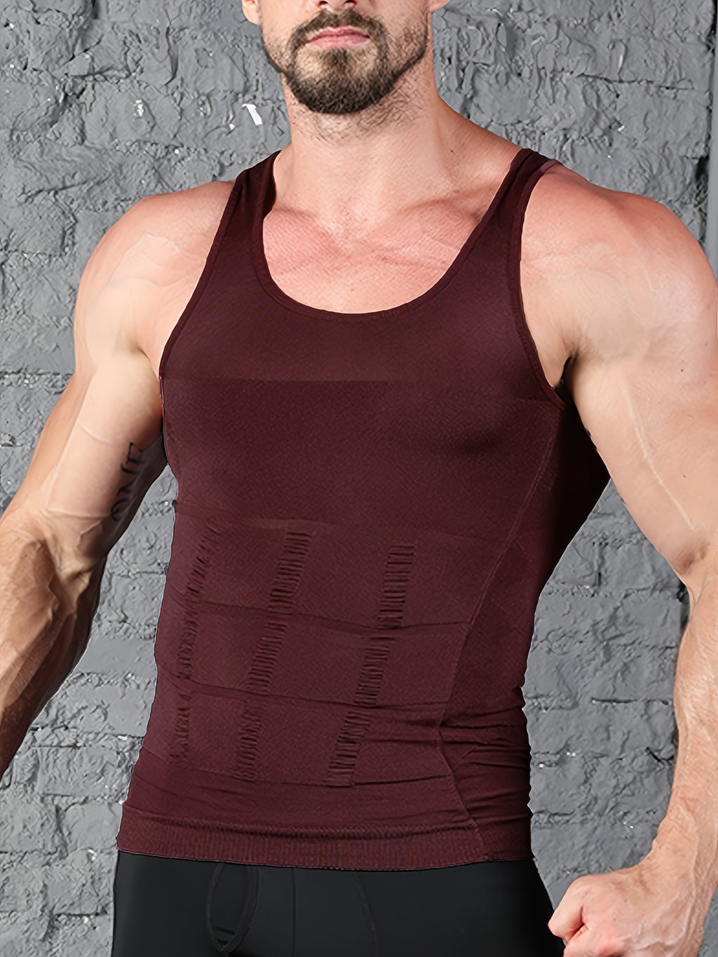 Men's Compression Body Shaper Tank Top, Slimming Vest
