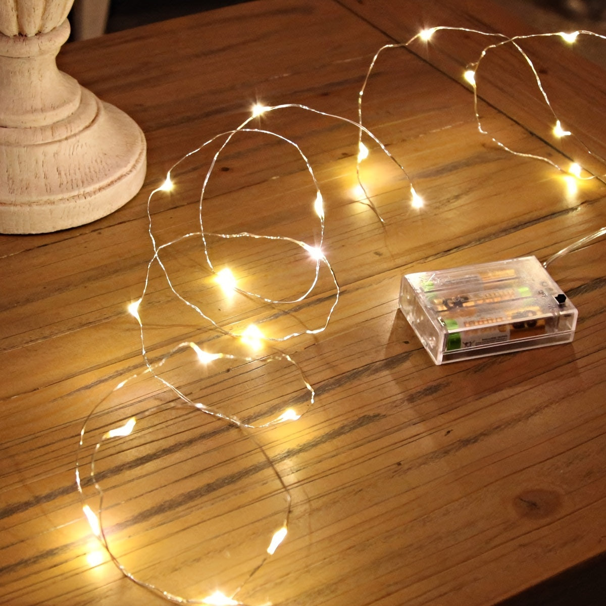 1set, LED Fairy Lights Battery Box Copper Wire String 78.74/196.85/393.7inch Holiday Outdoor Lamp Garland for Christmas Tree Wedding Party Decoration