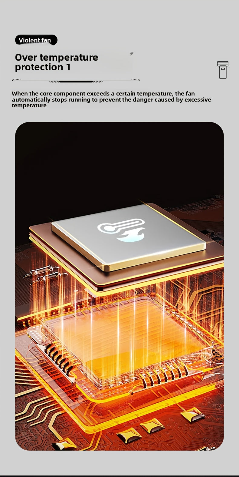 200W High-Power Portable Turbofan Fan with 155km/h Airflow, 6000mAh USB Rechargeable Battery, Ergonomic Handle & Compact Design for Camping, Car, Computer Cleaning, Dust/Snow Removal - Indoor/Outdoor Use, Portable Fan, Campin