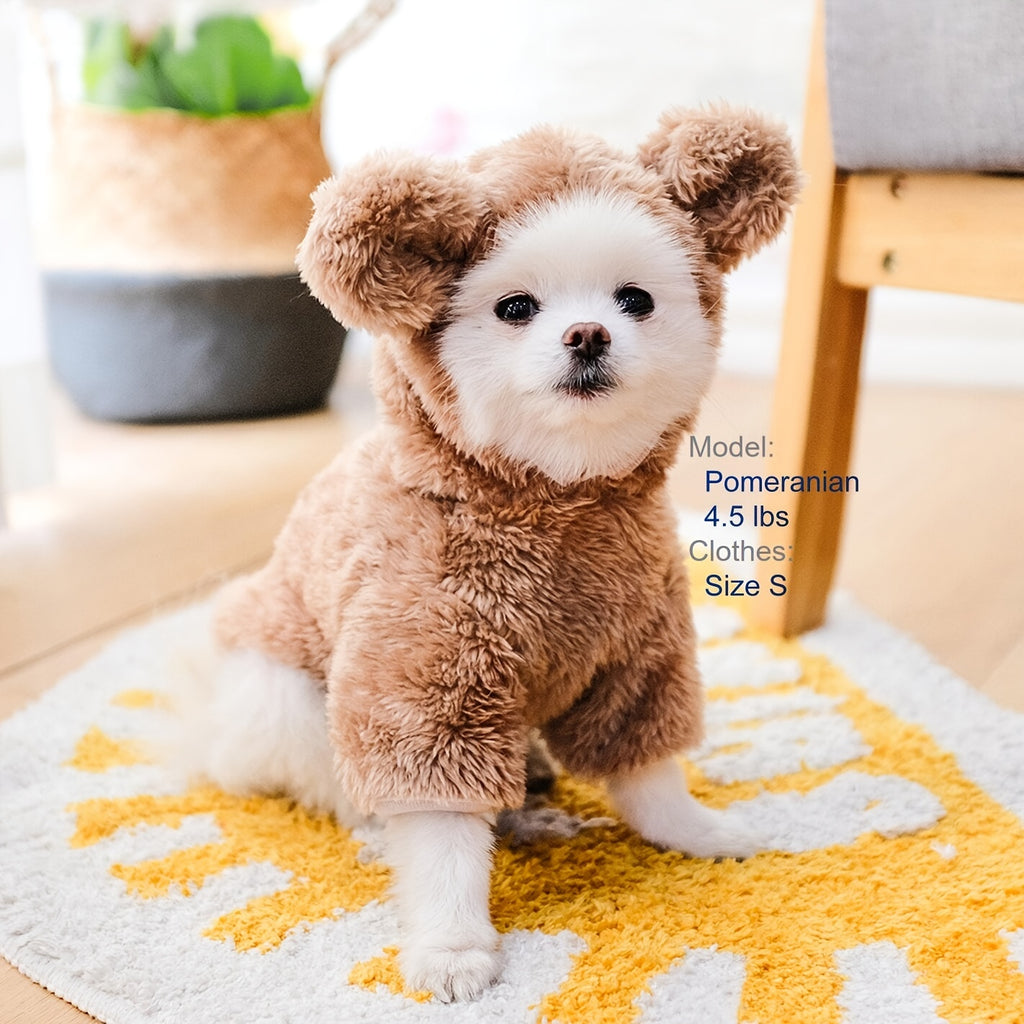 Pet Warm Teddy Bear Costume, Dog & Cat Pet Costumes