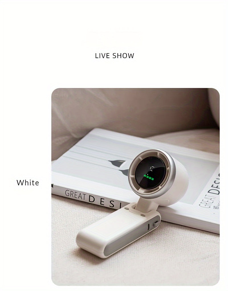 Portable Fan, Dual-Blade Handheld Personal Cooling Device, Rechargeable Battery, 3 Color Options, For Outdoor, Office, Home Use