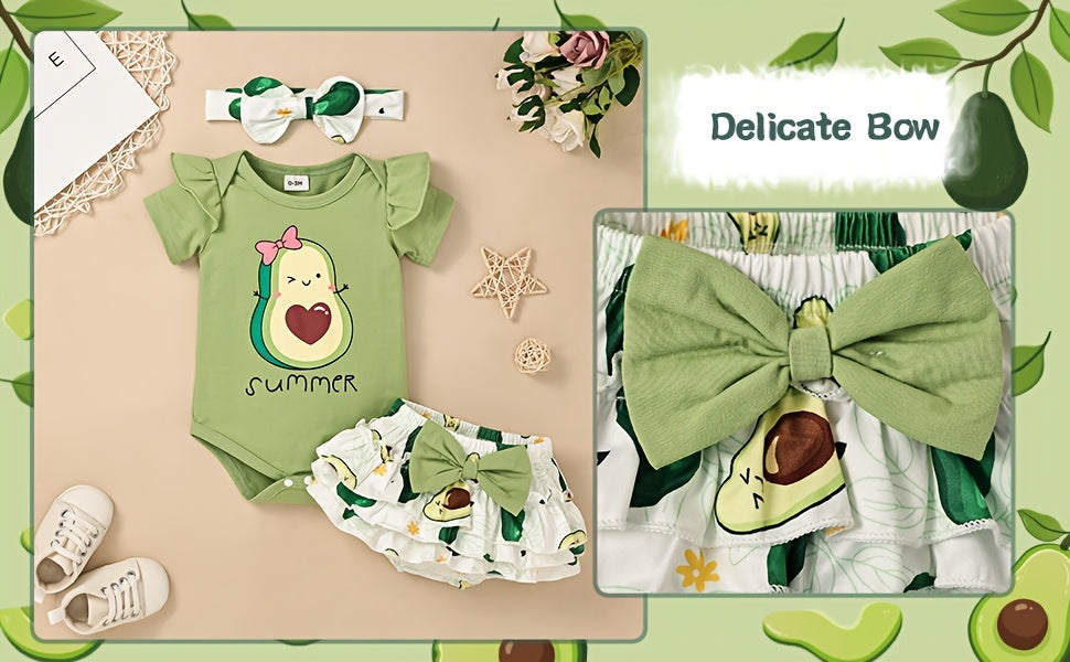 Baby Girl Clothes Newborn Baby Girl Clothes Infant Summer Shorts Set Ruffle Romper Cute Baby Clothes Summer Outfits Set 0-18 Months, Perfect for