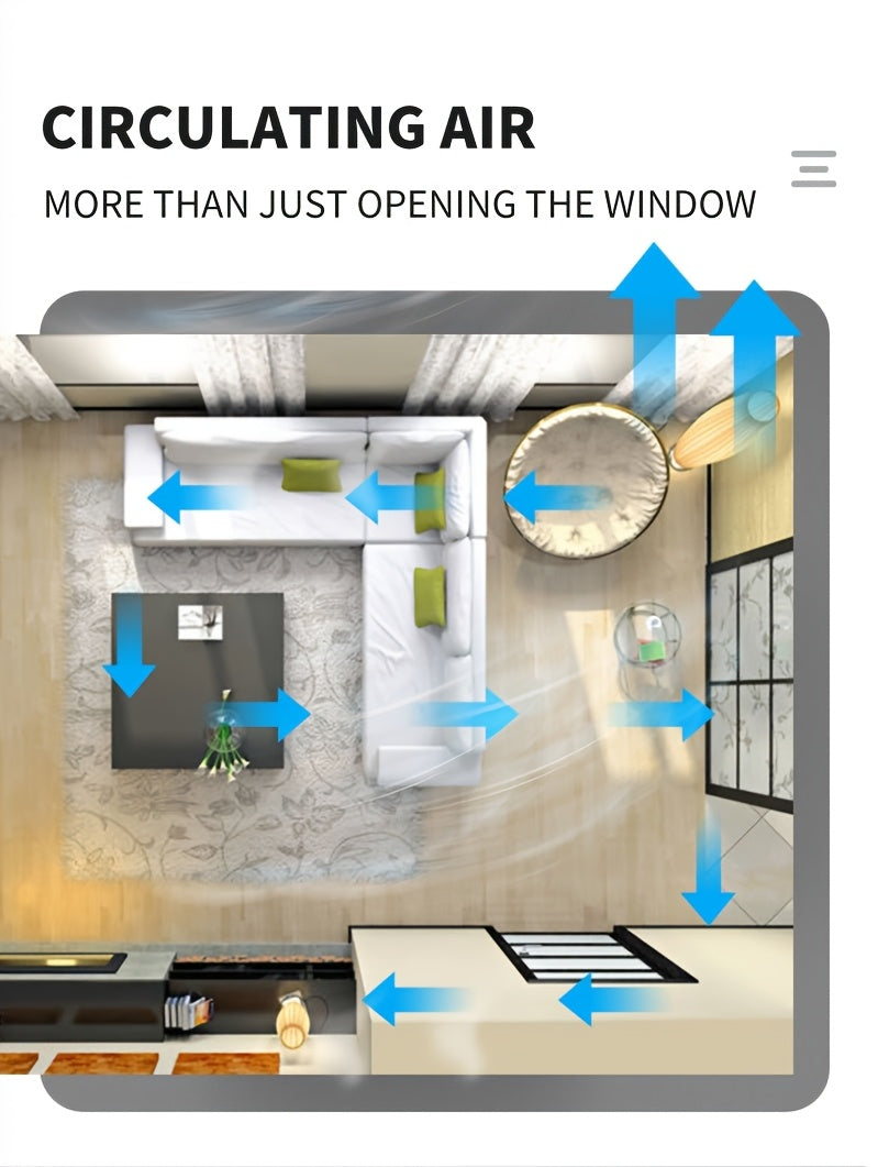 [Solar Powered, 3 Speeds Fan] 10 LED Light Solar Powered Portable Fan - 3 Speeds Rechargeable Camping Table Fan with Timer, Floor Fan