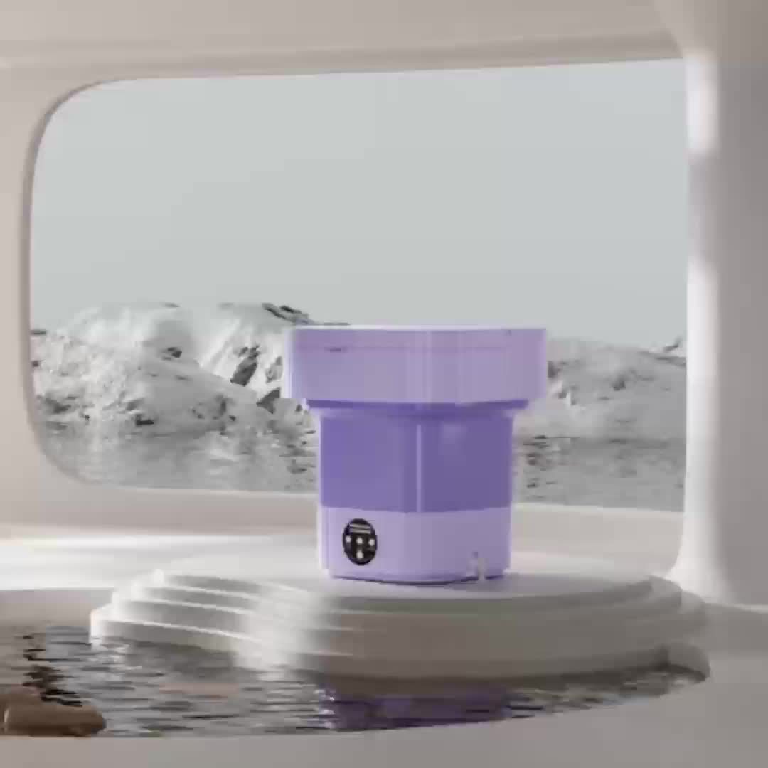Portable washing machine, 10L foldable mini washing machine, 3 modes deep cleaning underwear, baby clothes, foldable washing machine, apartment, dormitory, camping, RV, travel laundry