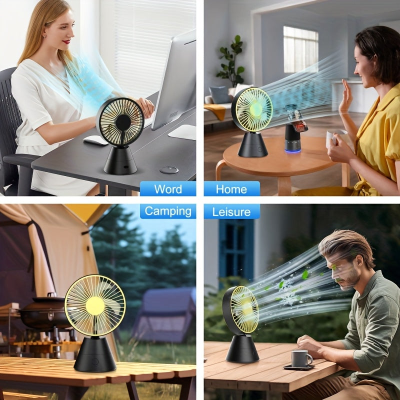 A Desktop Fan That Can Swing Automatically, Portable Fan, 1800mAh/USB Rechargeable Battery, Suitable for Home, Office, Dormitory, Outdoor And Travel Lightweight Portable Cooling Birthday/summer, Office Cooling, Desk Fan, Slee