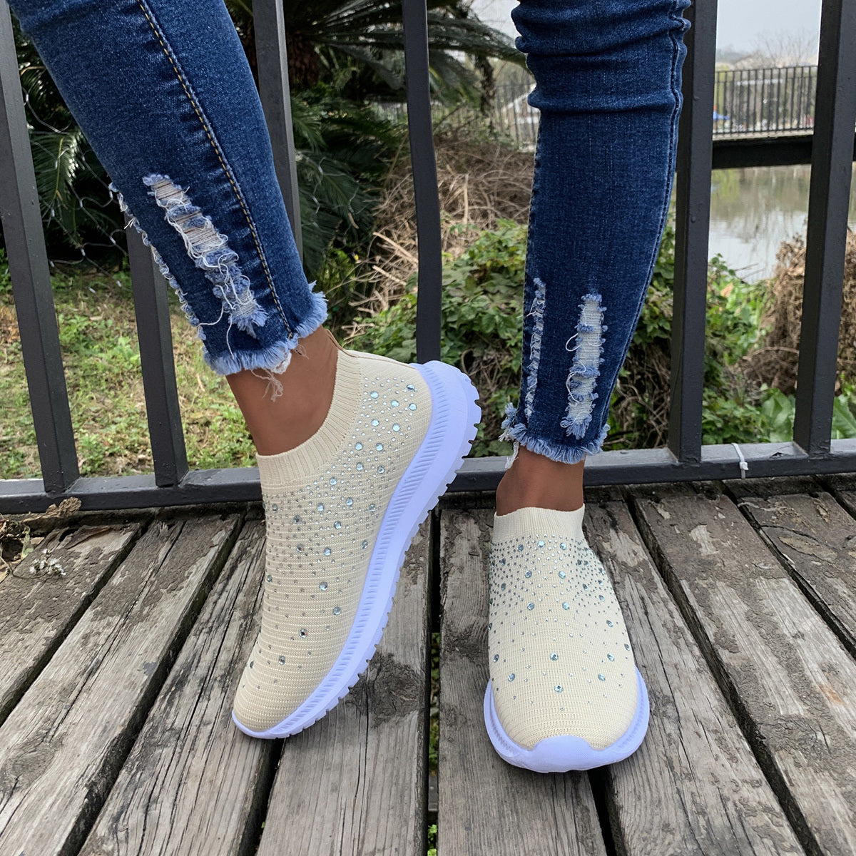 Women's Colorblock Mesh Platform Breathable Sneakers, Lightweight Lace Up Low Top Women's Shoes