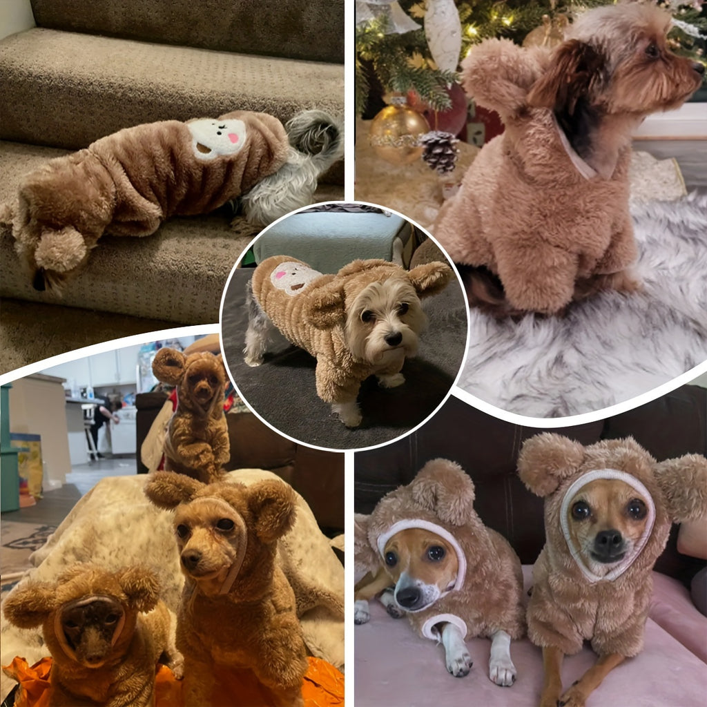 Pet Warm Teddy Bear Costume, Dog & Cat Pet Costumes