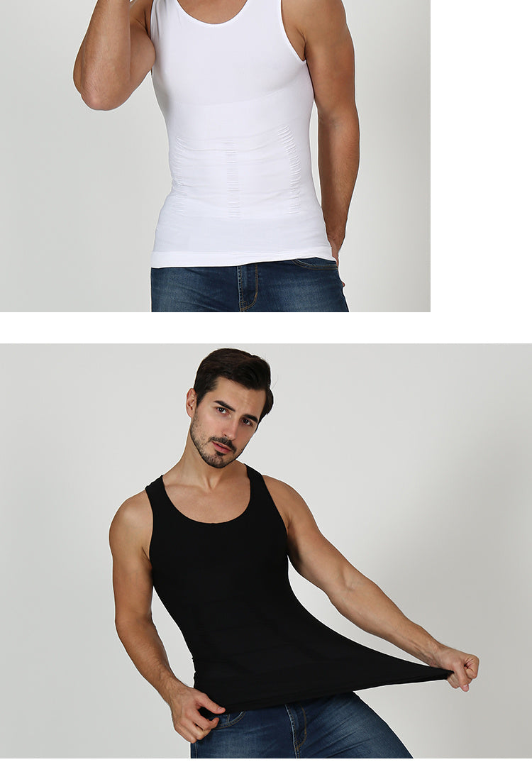 Men's Compression Body Shaper Tank Top, Slimming Vest