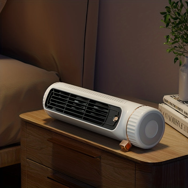 Quiet 3-Speed Portable Fan - USB Rechargeable with 8-Hour Cool Airflow - Ideal for Travel, Outdoor Activities, Office & Home Comfort