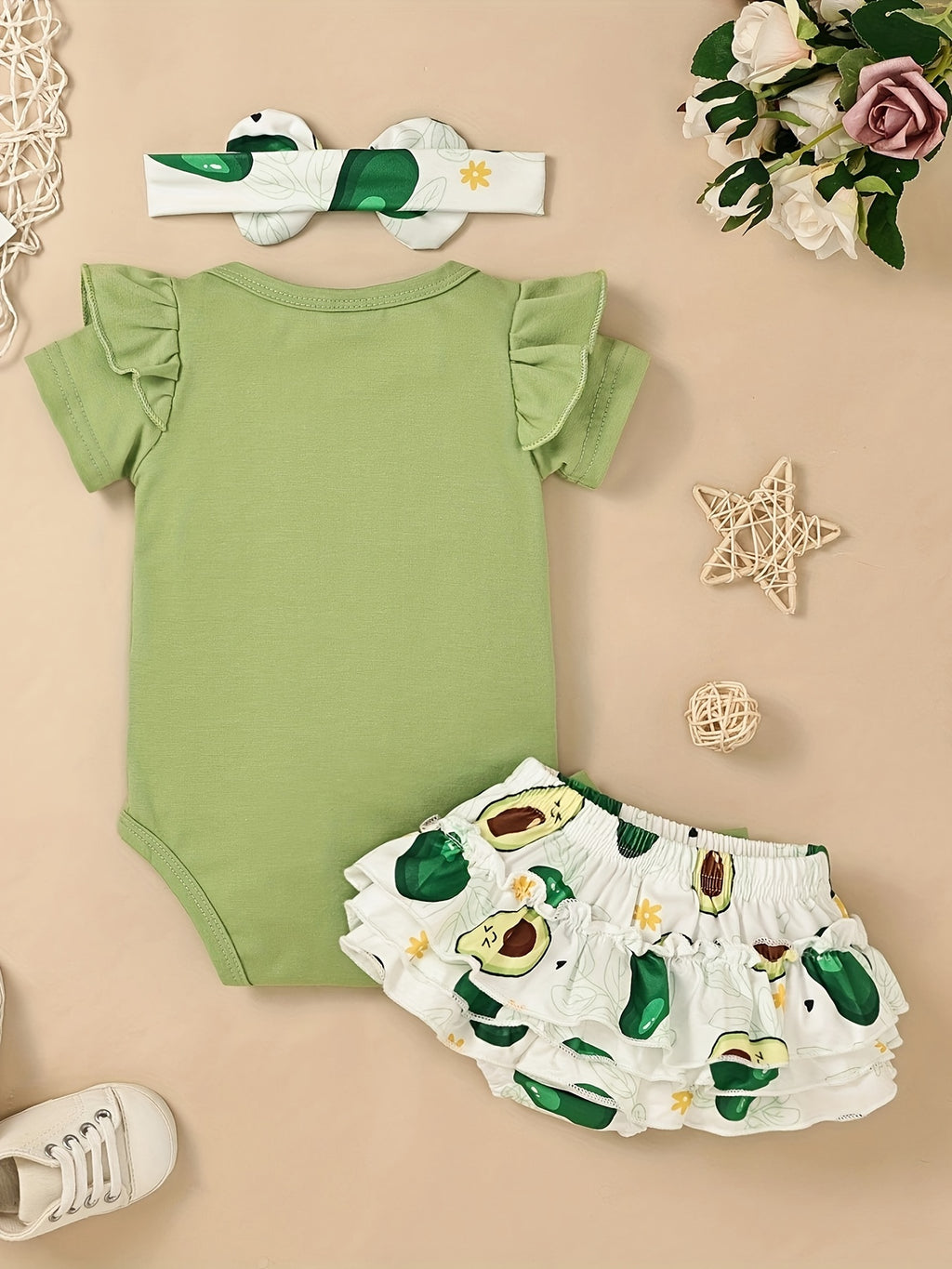 Baby Girl Clothes Newborn Baby Girl Clothes Infant Summer Shorts Set Ruffle Romper Cute Baby Clothes Summer Outfits Set 0-18 Months, Perfect for