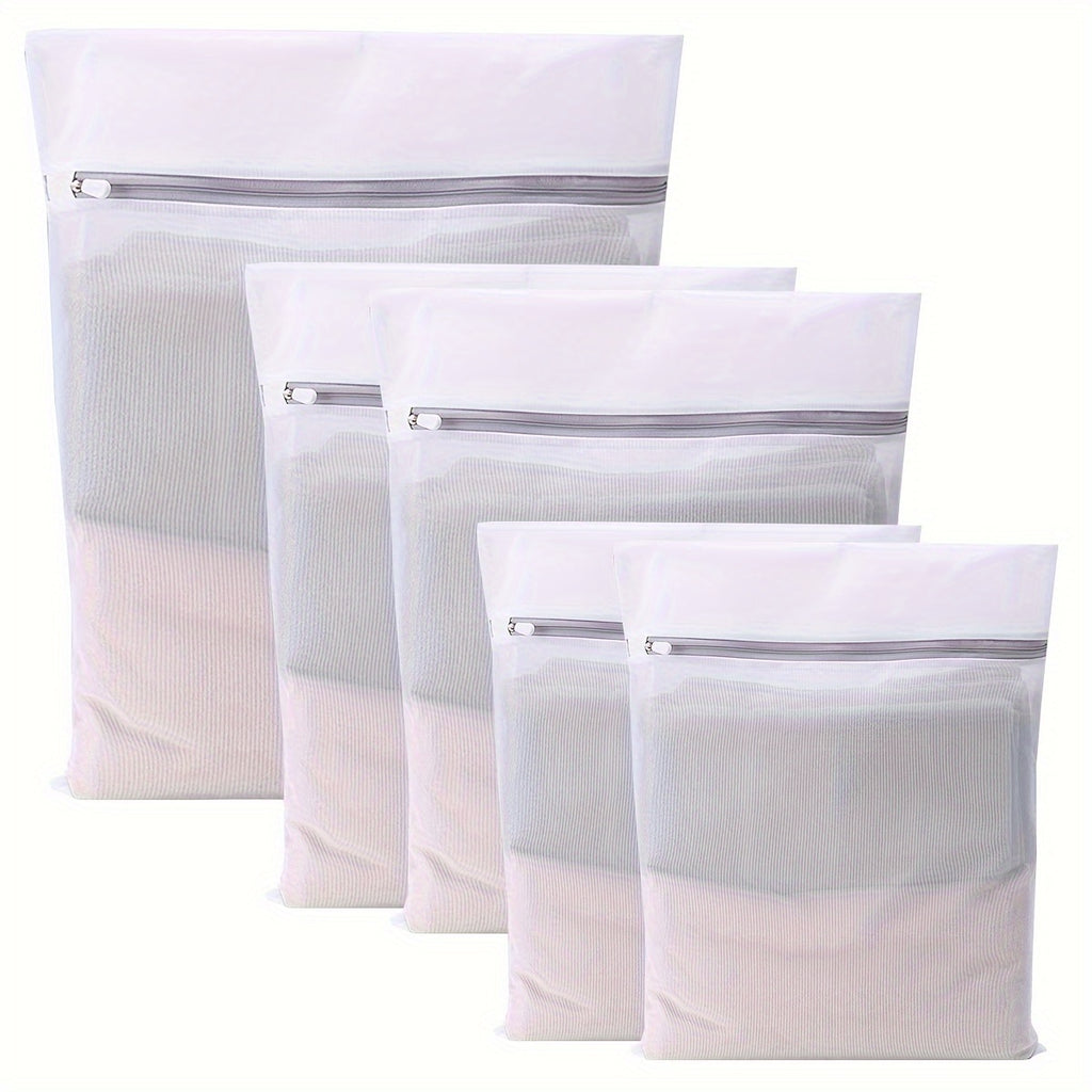 5 sizes of mesh laundry bags for delicate clothes, washing machine washing bags, suitable for underwear, bras, socks, lingerie, baby clothes, travel storage bags, Laundry Bags