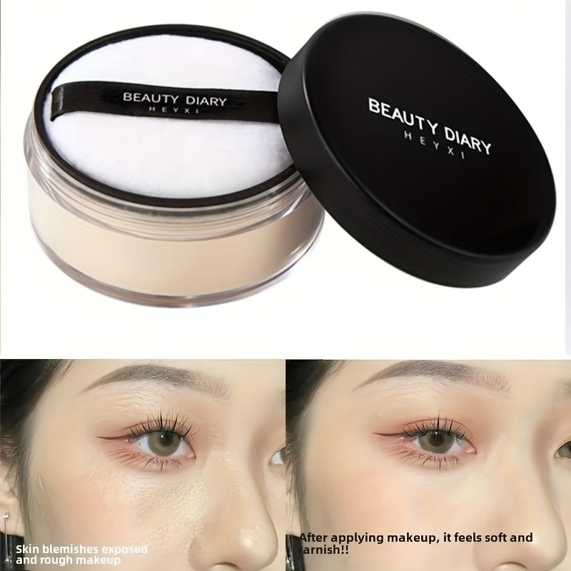Loose Powder Makeup, Oil Control Matte Medium Coverage for All Skins, Medium Light Beige, Waterproof Sweat-Proof Makeup