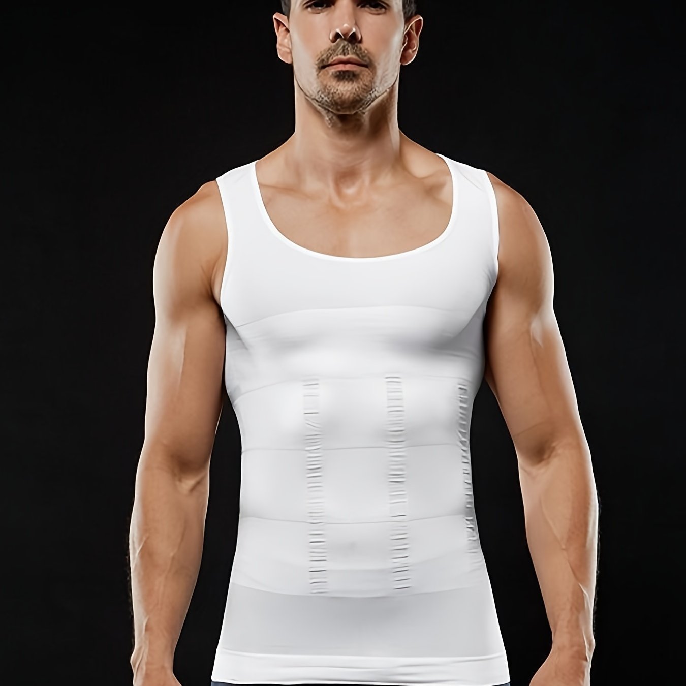 Men's Compression Body Shaper Tank Top, Slimming Vest