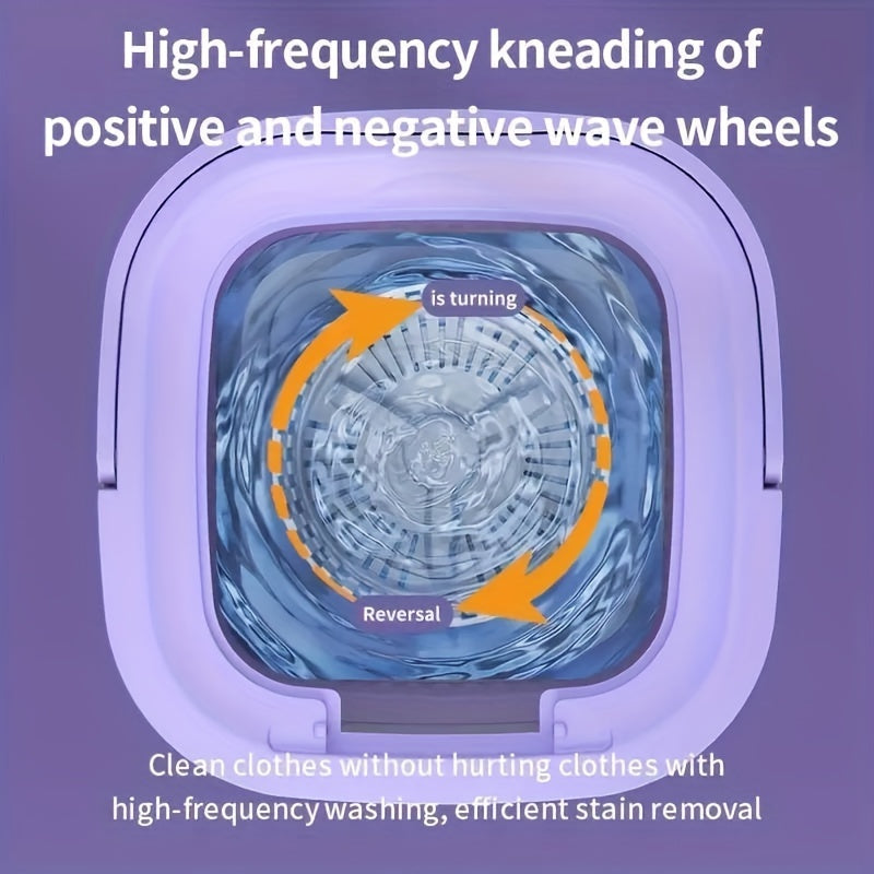Portable washing machine, 10L foldable mini washing machine, 3 modes deep cleaning underwear, baby clothes, foldable washing machine, apartment, dormitory, camping, RV, travel laundry