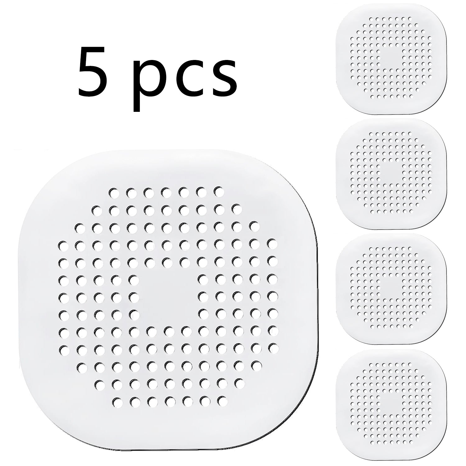 5pcs/3pcs/1pc Silicone Hair Filter | Bathtub and Shower Floor Drain Plug, Kitchen Deodorant Plug, Anti-Clogging Sink Filter