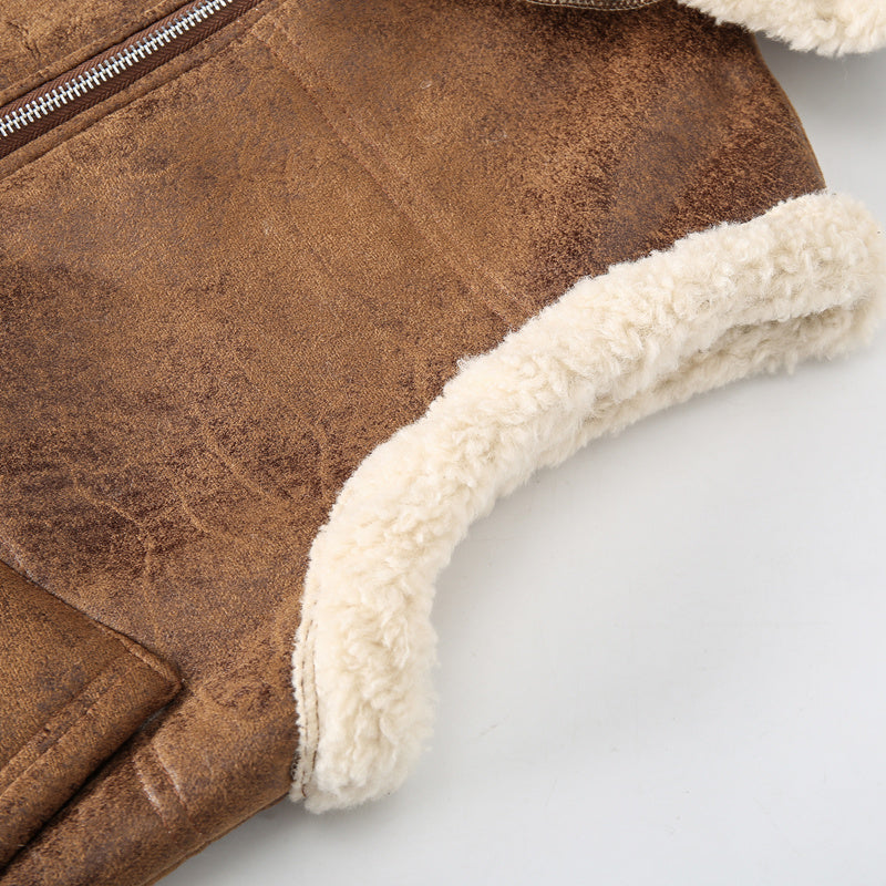 Men's Fleece-Lined Hooded Vest - Stylish Sleeveless Jacket with Zipper Pockets, Warm & Windproof for Casual Winter Wear, Olive Green, Daily Comfort Vest | Hooded Jacket | Functional Pockets