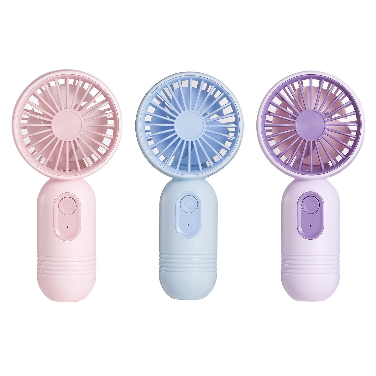 3-pack Portable Mini Fan Handheld Personal Small Fan With 3-speed For Travel, Rechargeable Portable Fan, Long-lasting Rechargeable Fan, Rechargeable Fan, USB Rechargeable Battery Operated Eyelash Fan