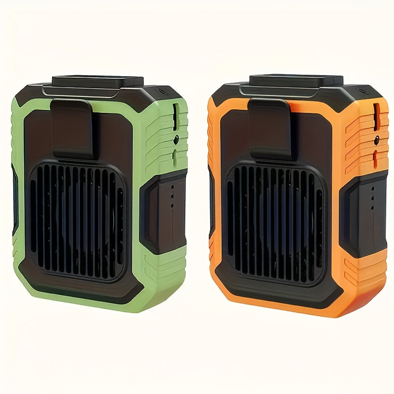 Three-in-One Portable Fan With Mobile Power-USB Charging, Neck Fan, 5000mAh Battery, Suitable For Outdoor, Home And Office Use-Including Lanyard, Portable Bladeless Waist Fan With Belt Clip-USB Charging, With LED Lighting Fun