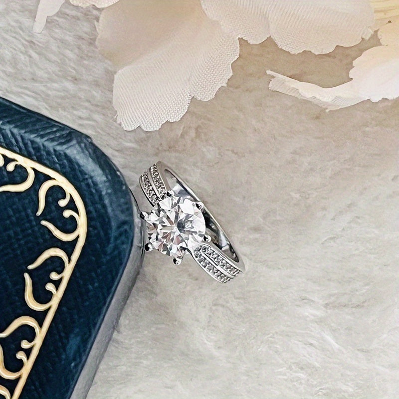 Tancise Original 925 Sterling Silvery Ring Moissanite Moissanite with Certificate Fine Jewelry Wedding Engagement Rings for Women