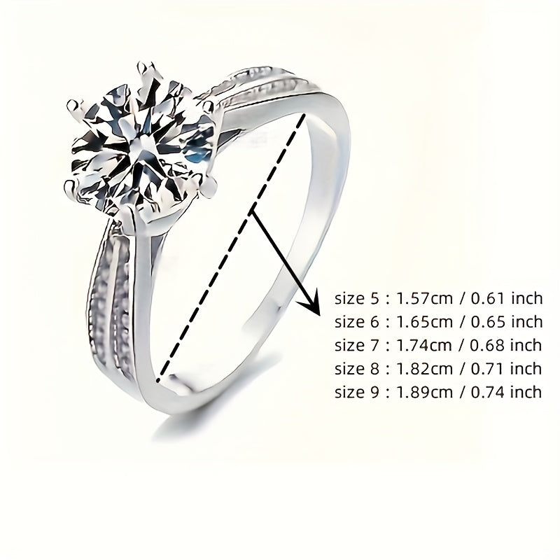 Tancise Original 925 Sterling Silvery Ring Moissanite Moissanite with Certificate Fine Jewelry Wedding Engagement Rings for Women