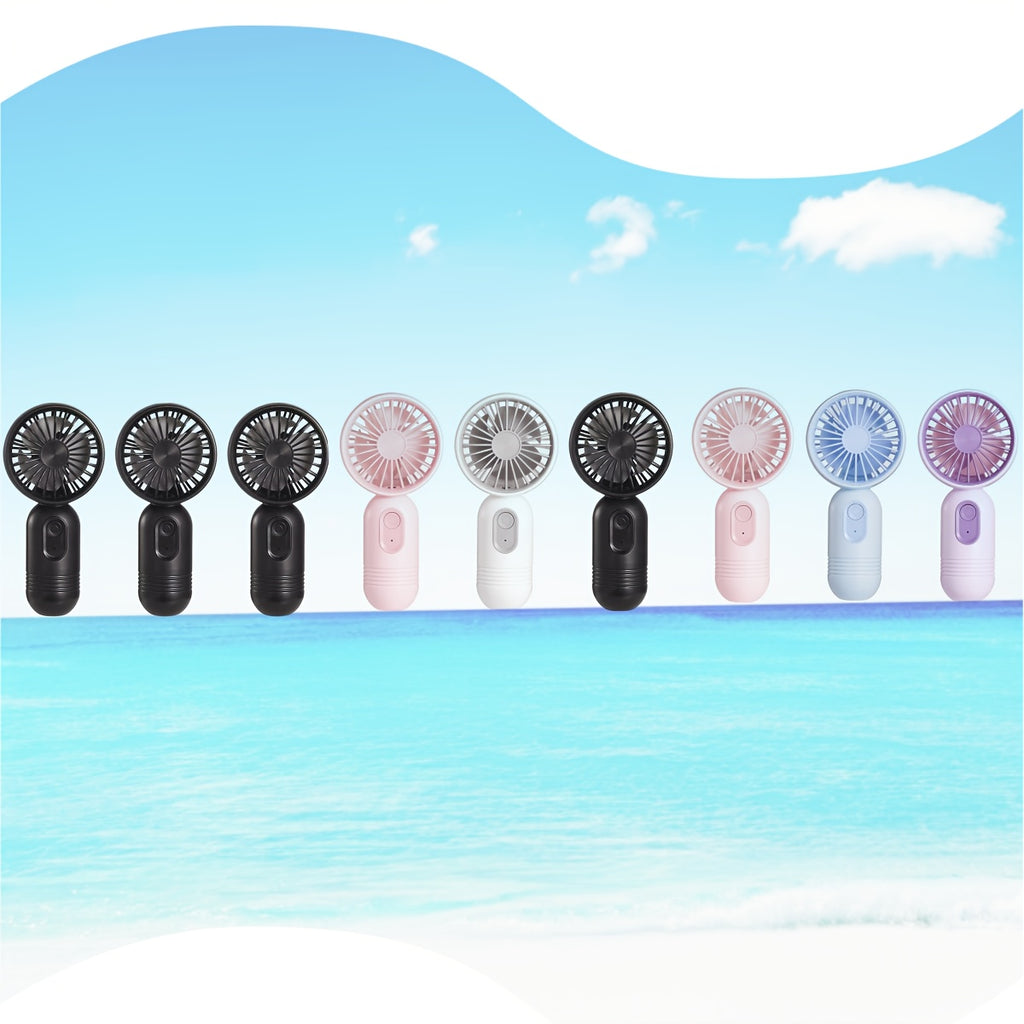 3-pack Portable Mini Fan Handheld Personal Small Fan With 3-speed For Travel, Rechargeable Portable Fan, Long-lasting Rechargeable Fan, Rechargeable Fan, USB Rechargeable Battery Operated Eyelash Fan