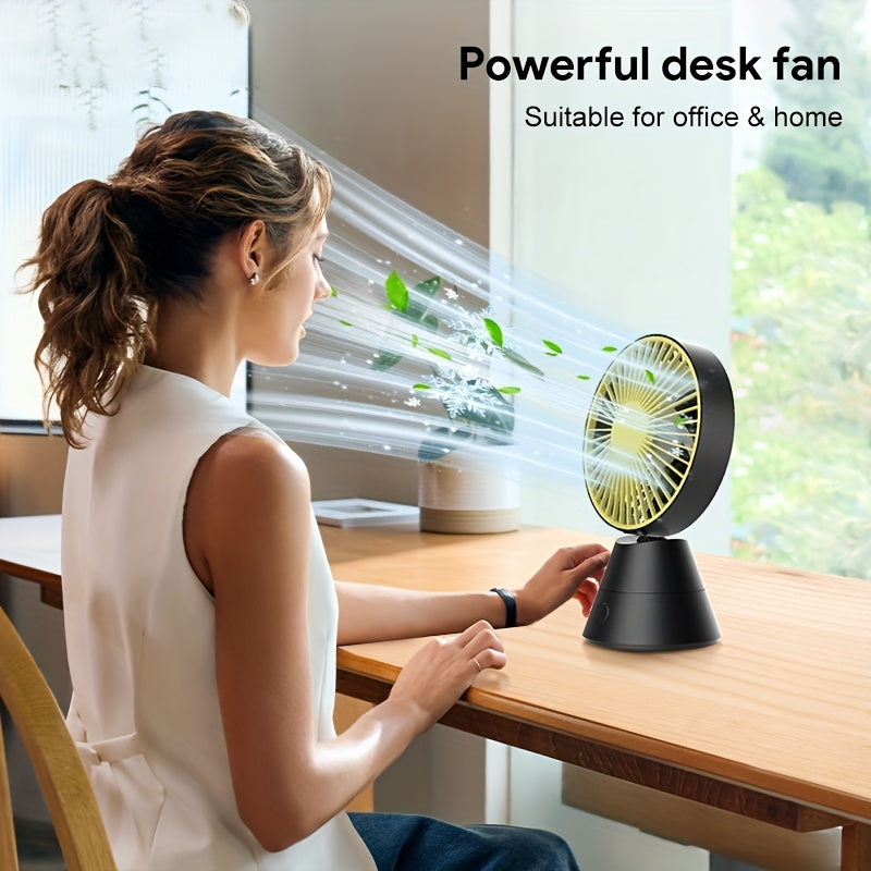 A Desktop Fan That Can Swing Automatically, Portable Fan, 1800mAh/USB Rechargeable Battery, Suitable for Home, Office, Dormitory, Outdoor And Travel Lightweight Portable Cooling Birthday/summer, Office Cooling, Desk Fan, Slee