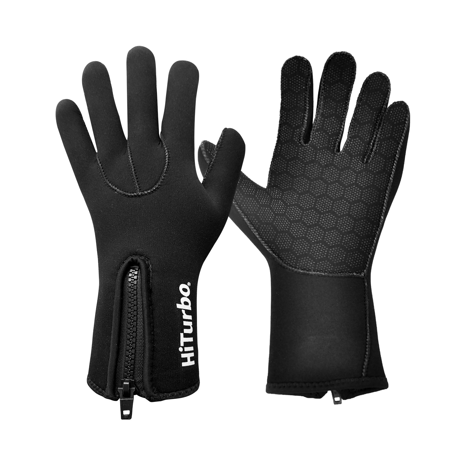 Hiturbo 3Mm Neoprene Gloves, Perfect for Surfing, Kayaking, Snorkeling, Sailing, Boating - Five Finger Design for Maximum Dexterity
