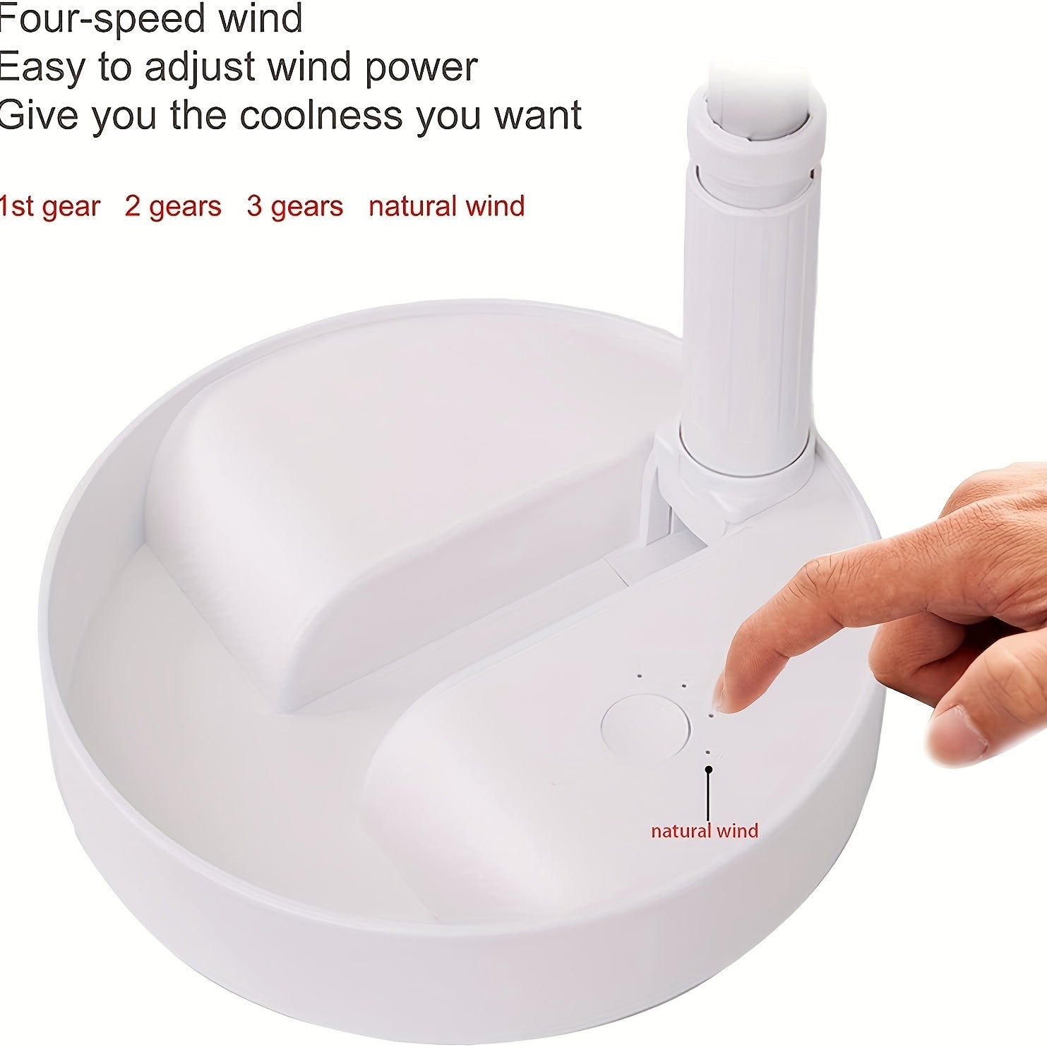 1 Pack Rechargeable Portable Fan with Adjustable Height, 4 Speed Settings & Retractable Oscillation - USB-Powered Indoor/Outdoor Cooling Fan for Home, Office, Camping, Travel - Lightweight Durable Plastic Design, Multispeed C