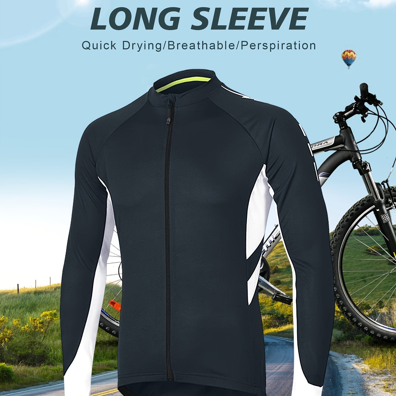 Men's Quick-drying Breathable Cycling Jersey with Pocket and Zipper - Polyester Fabric - For Cycling Enthusiasts - Ideal for Outdoor Sports & Exercise - Great Gift for Cyclists